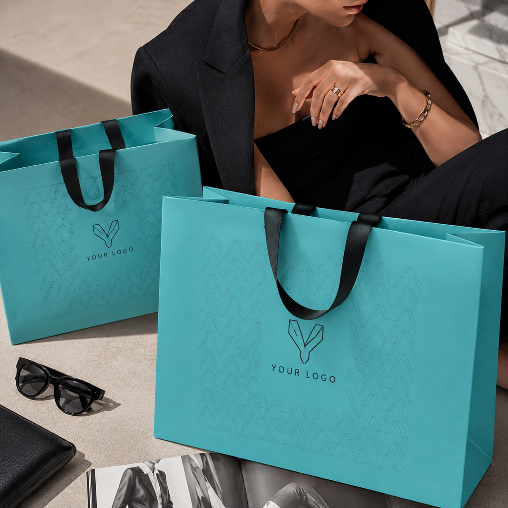 Custom Luxury Paper Shopping Bags for Boutique & Fashion Retail