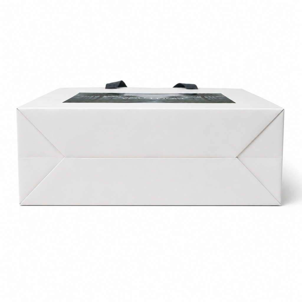 Custom Printed Clothing Paper Bags with Wide Handles | Luxury Fashion Retail Packaging