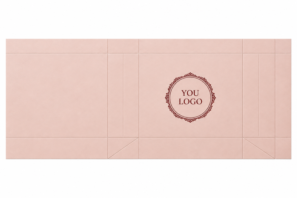 Blush Pink Boutique Packaging Set with Ribbon Bag, Rigid Gift Box & Custom Tissue Paper