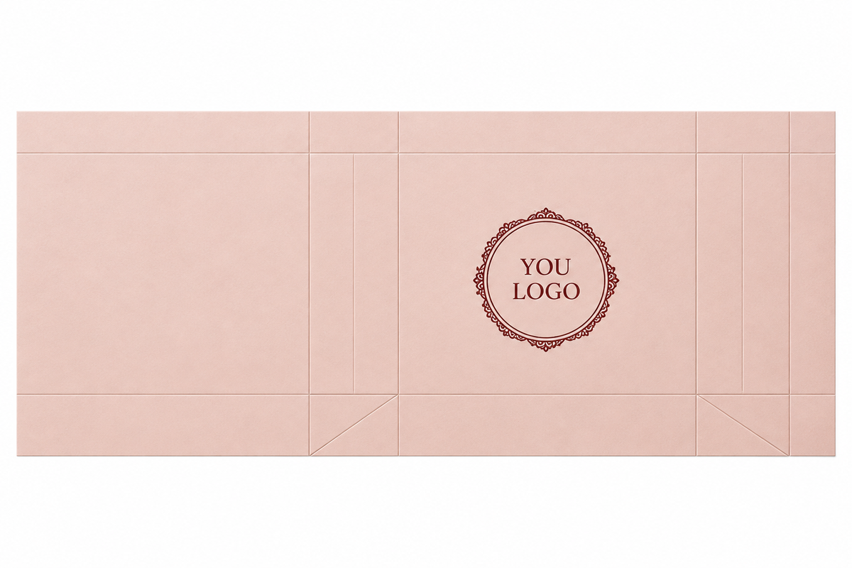 Blush Pink Boutique Packaging Set with Ribbon Bag, Rigid Gift Box & Custom Tissue Paper
