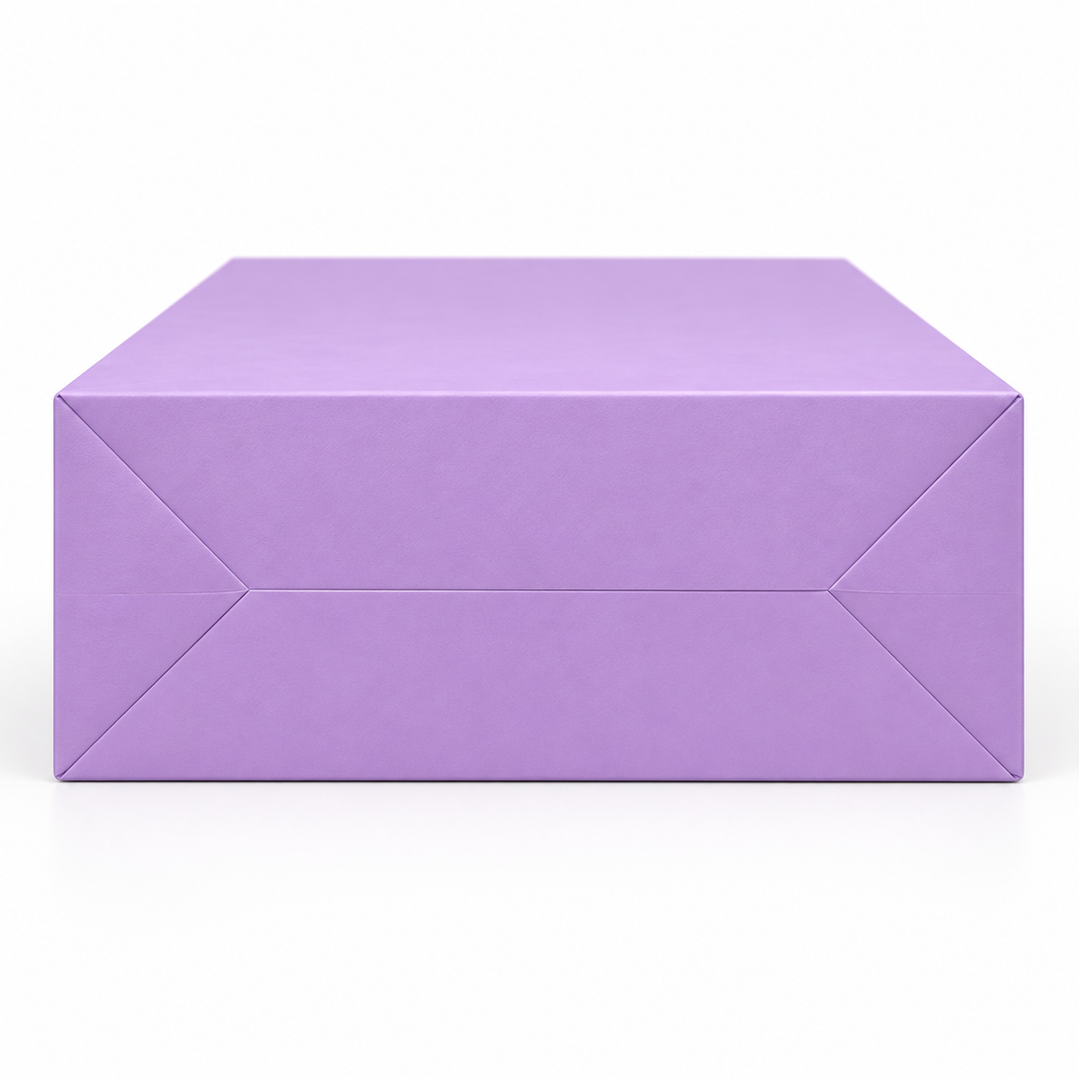 Custom Lavender Paper Shopping Bags with Black Satin Ribbon Handles