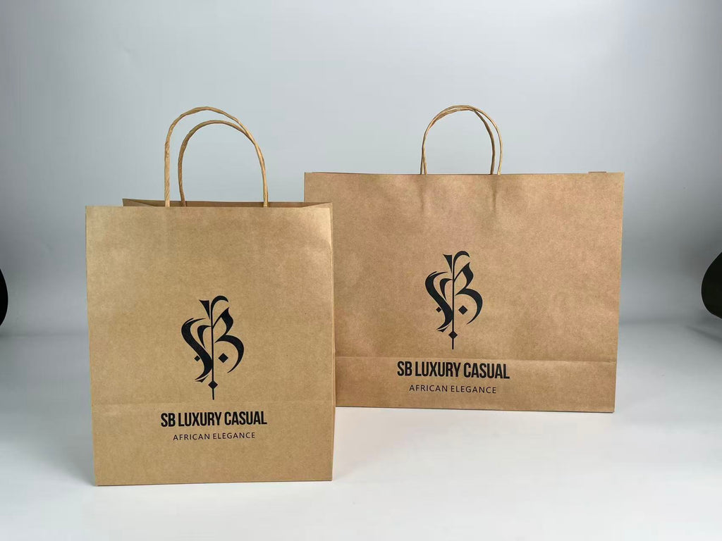 Custom Kraft Paper Shopping Bags for Retail & Apparel