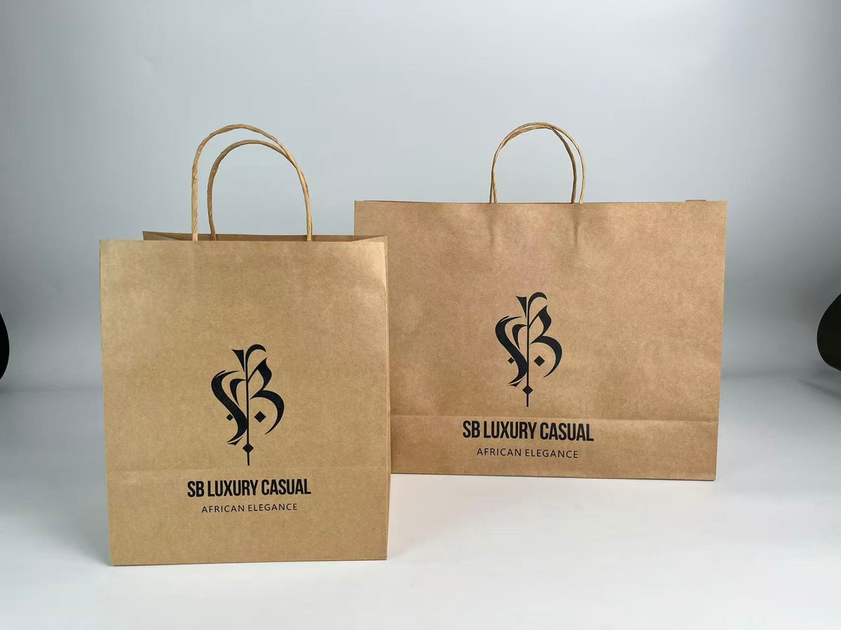 Custom Kraft Paper Shopping Bags for Retail & Apparel