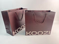 Burgundy Matte Paper Shopping Bags with Logo | Custom Large Retail Bags for Clothing & Boutiques