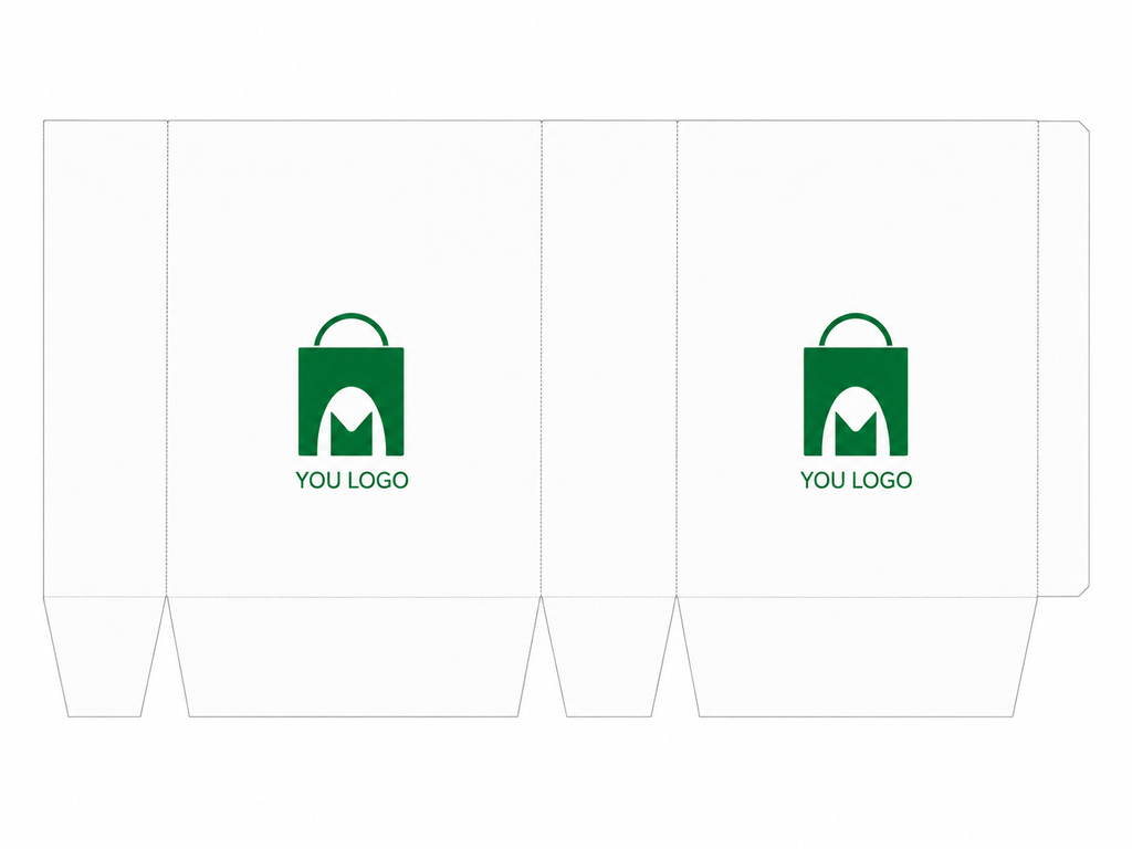 Custom White Paper Takeaway Bags for Coffee Shops & Bakeries