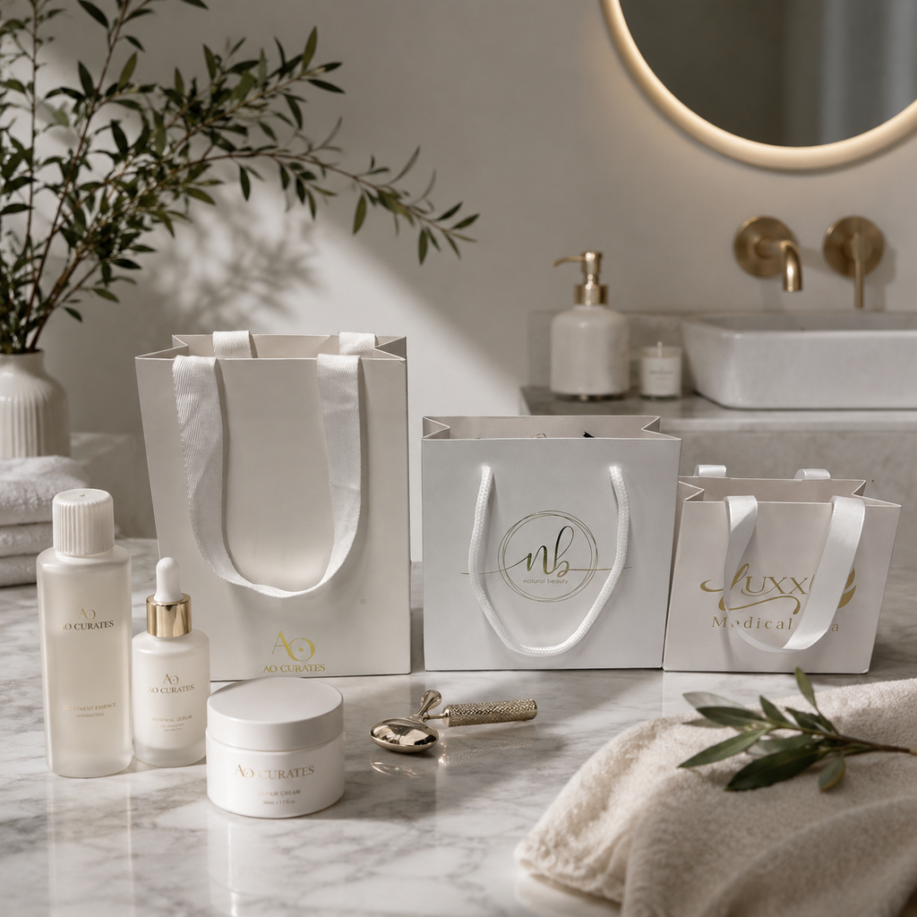 Custom Luxury Skincare Gift Bags – Premium Paper Packaging for Beauty Brands