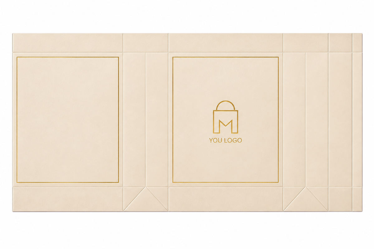 Custom Luxury Paper Bags with Hidden Ribbon Handles – 250GSM Coated Paper Gift Bags with Logo