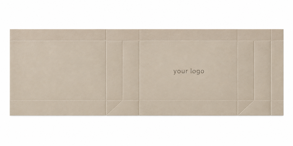 Champagne Gold Custom Luxury Jewelry Paper Bags with Hidden Embedded Satin Ribbon Handles