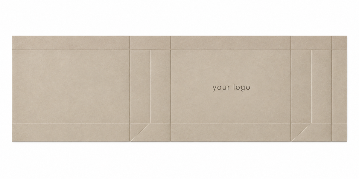 Champagne Gold Custom Luxury Jewelry Paper Bags with Hidden Embedded Satin Ribbon Handles