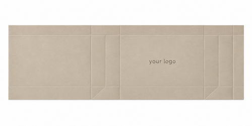 Champagne Gold Custom Luxury Jewelry Paper Bags with Hidden Embedded Satin Ribbon Handles