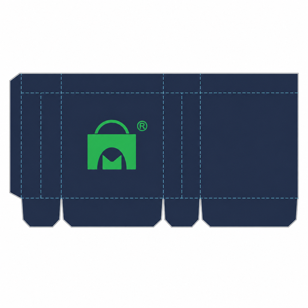 Custom Navy Blue Paper Shopping Bags | Ivory Interior & Satin Ribbon Handles | Luxury Retail Packaging