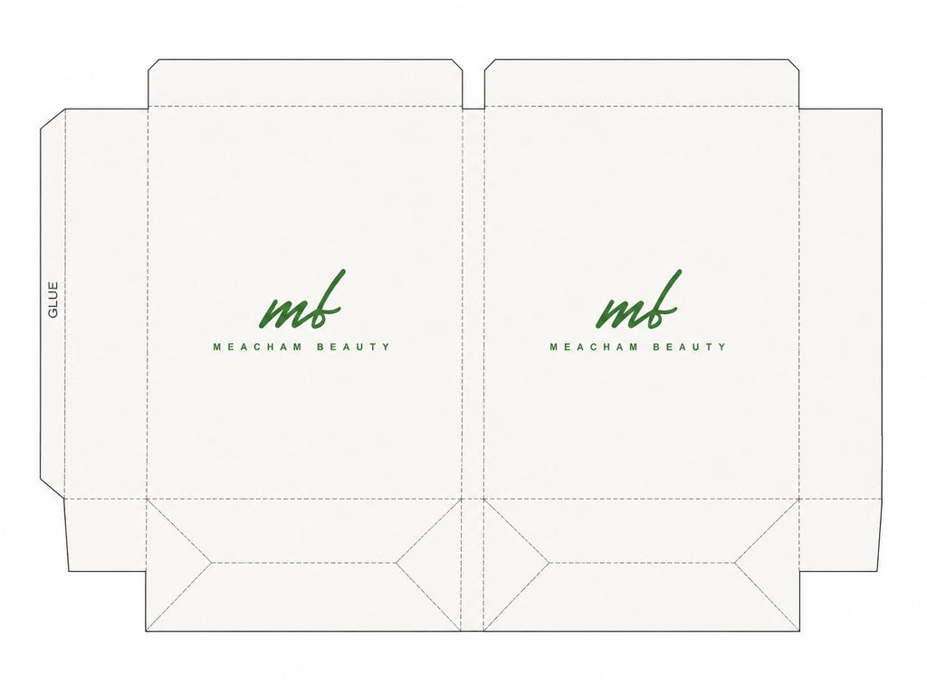 Custom White Paper Shopping Bags with Green Ribbon Handles | MOQ Available for Beauty & Retail Packaging