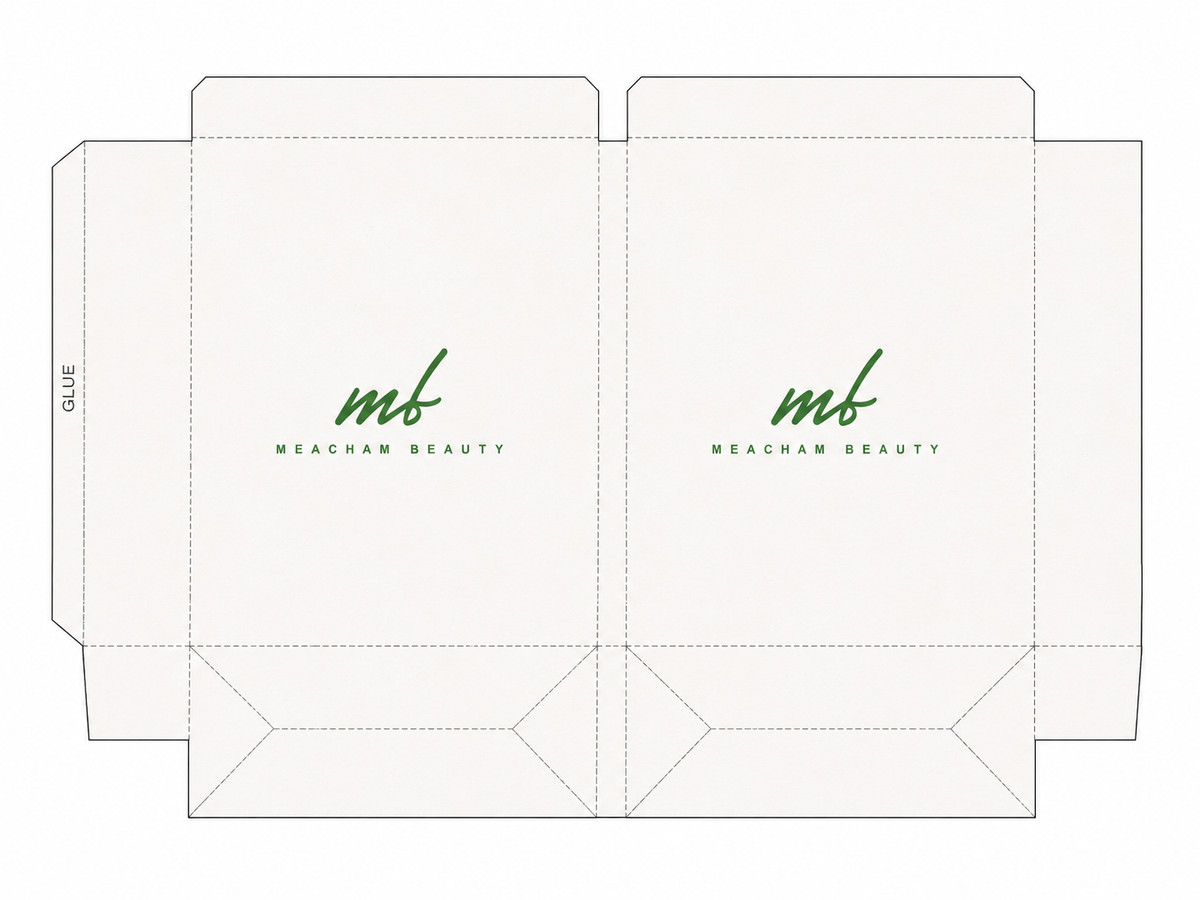 Custom White Paper Shopping Bags with Green Ribbon Handles | MOQ Available for Beauty & Retail Packaging