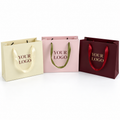 Custom Luxury Paper Shopping Bags with Satin Ribbon Handles