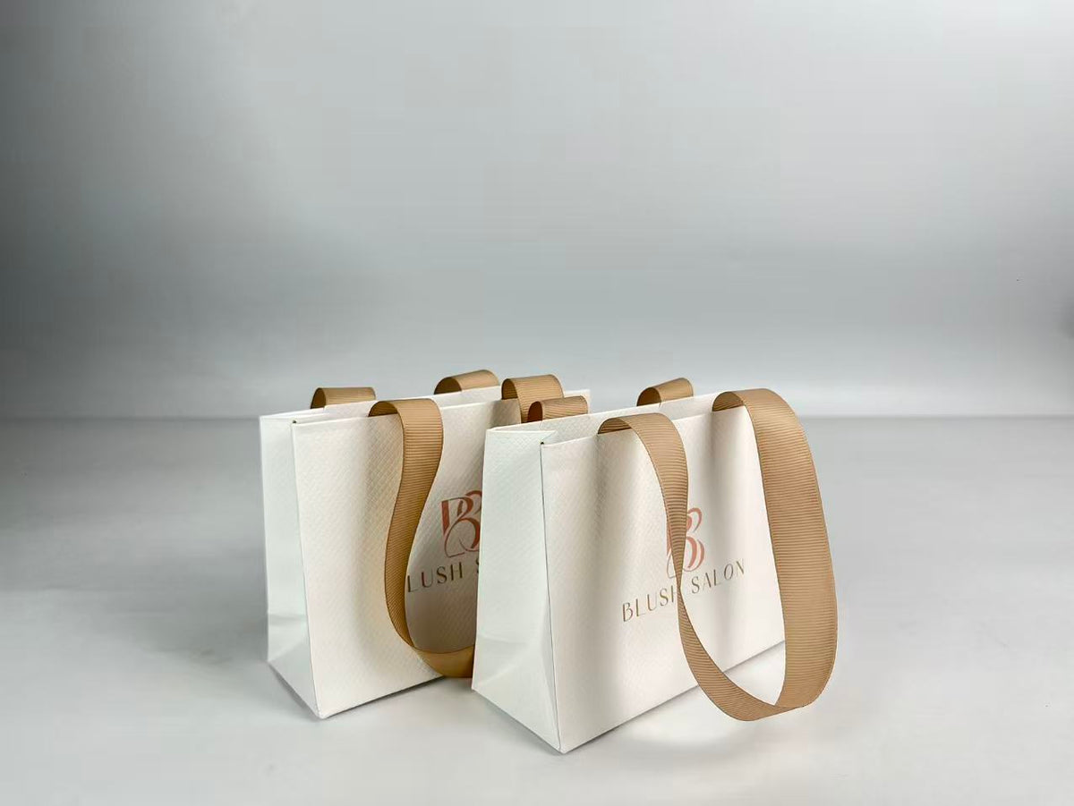 Custom Jewelry Gift Bags with Ribbon Handles | Small Brand Packaging