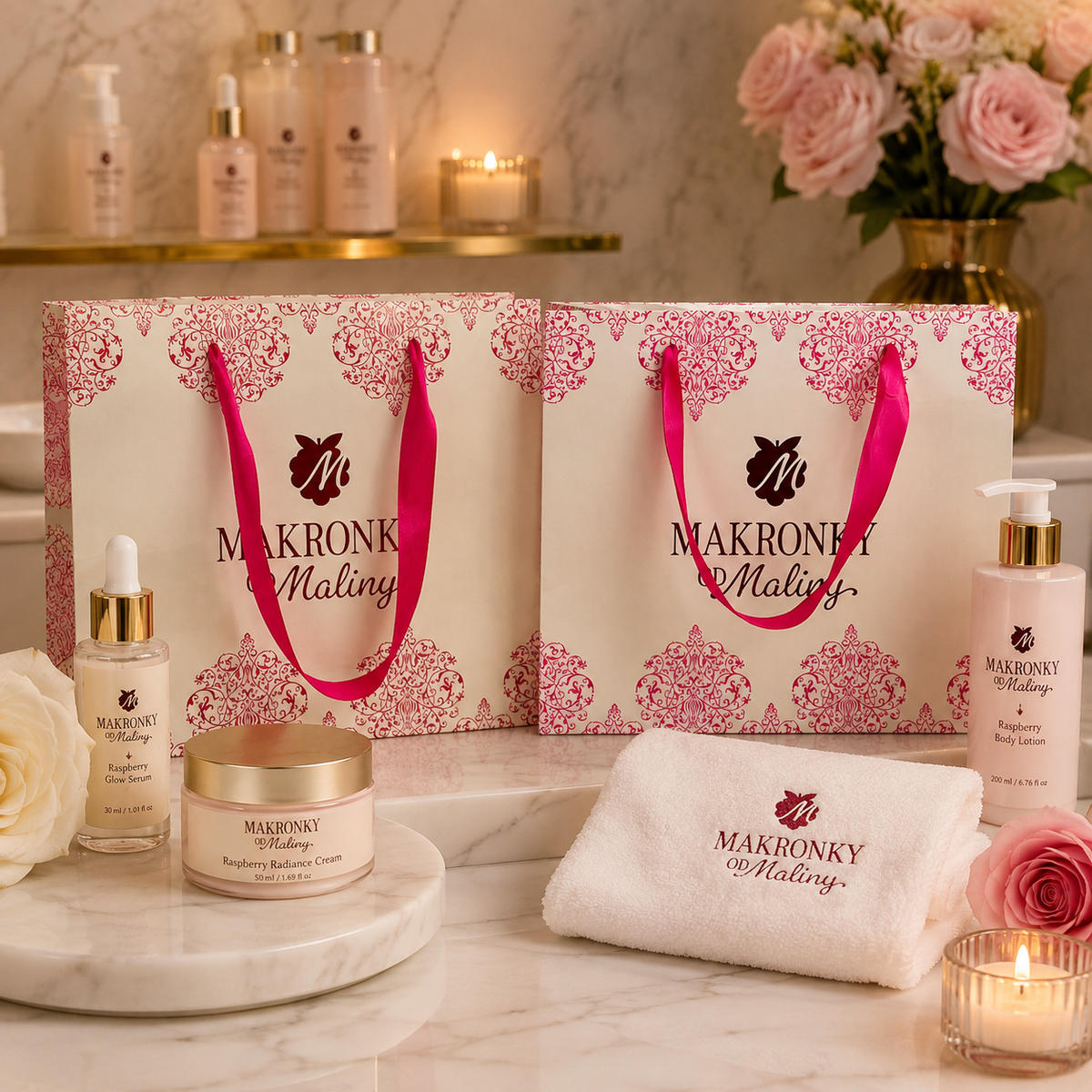 Custom Luxury Paper Gift Bags for Skincare & Beauty Brands