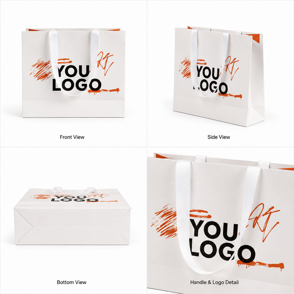Custom Luxury Paper Shopping Bags for Fashion Retail
