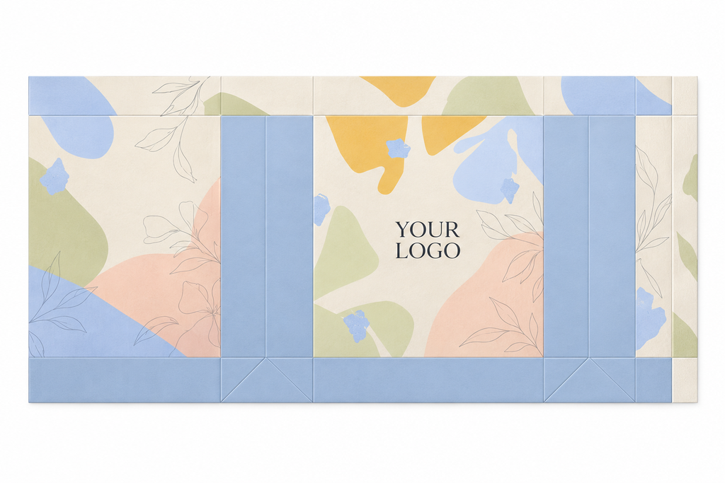 Custom Printed Paper Bags with Embedded Satin Ribbon Handles for Fashion, Beauty & Gift Retail | Low MOQ